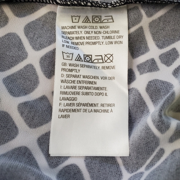 Susan Graver Cold Shoulder Career Dress Size  Medium Geometric Black and White - Picture 7 of 8